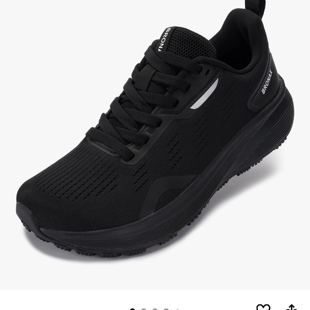 BRONAX Men's Black Athletic Running Shoes
